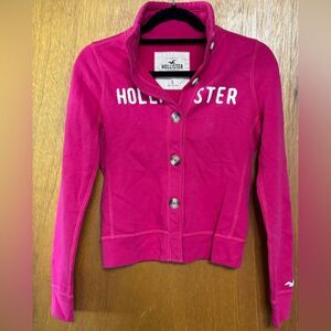 Hollister Vibrant Pink Button-up Jacket